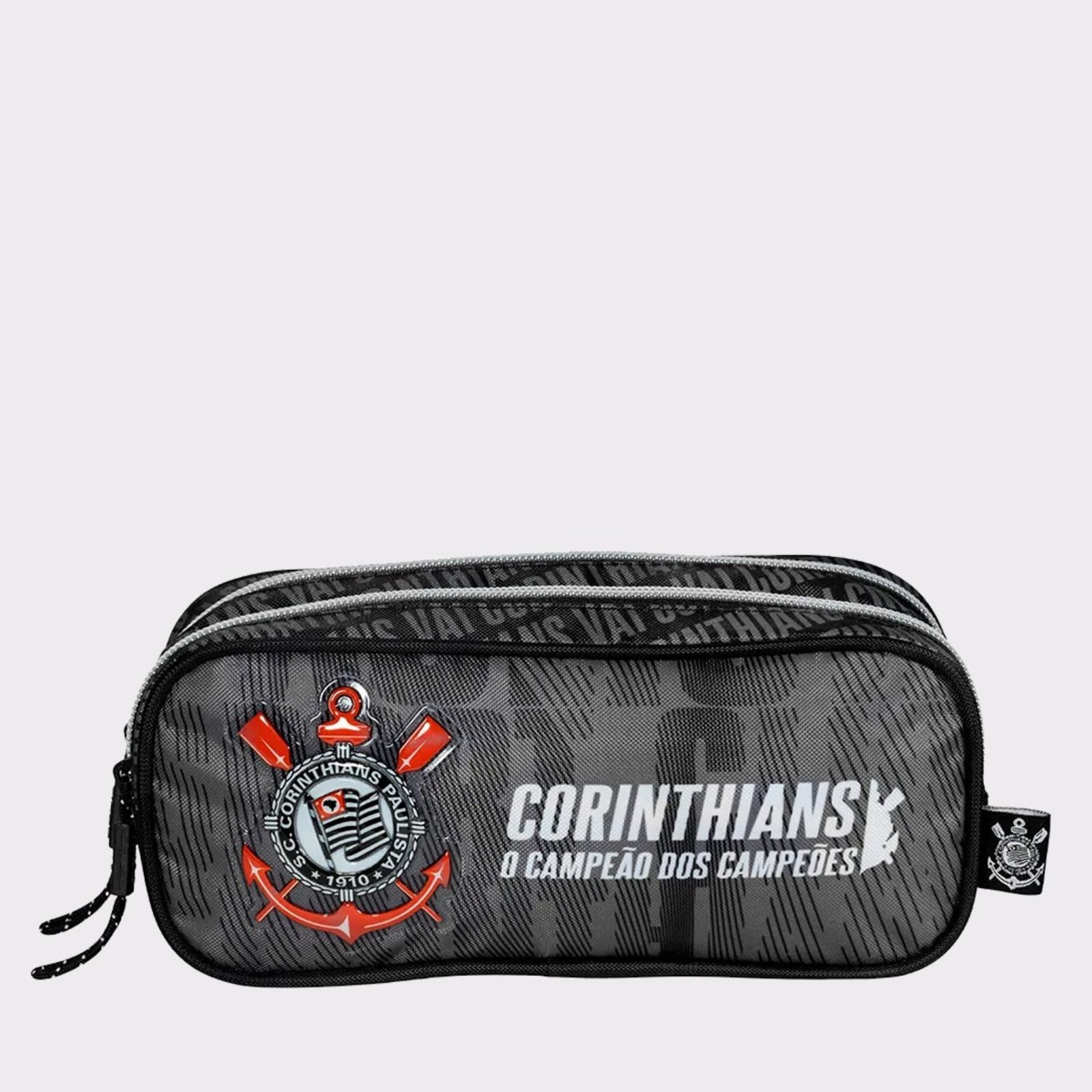 Infantil - Estojo Duplo Corinthians Cinza