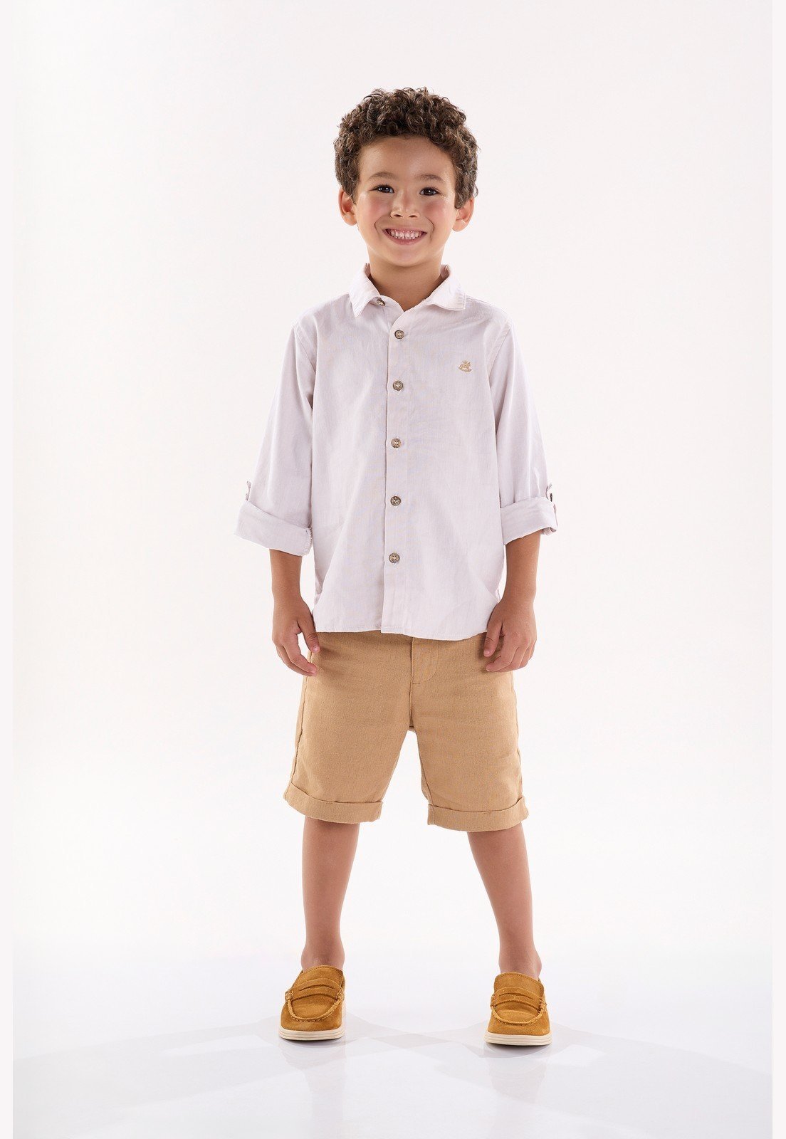 Infantil - Camisa Manga Longa para Menino Up Baby Bege