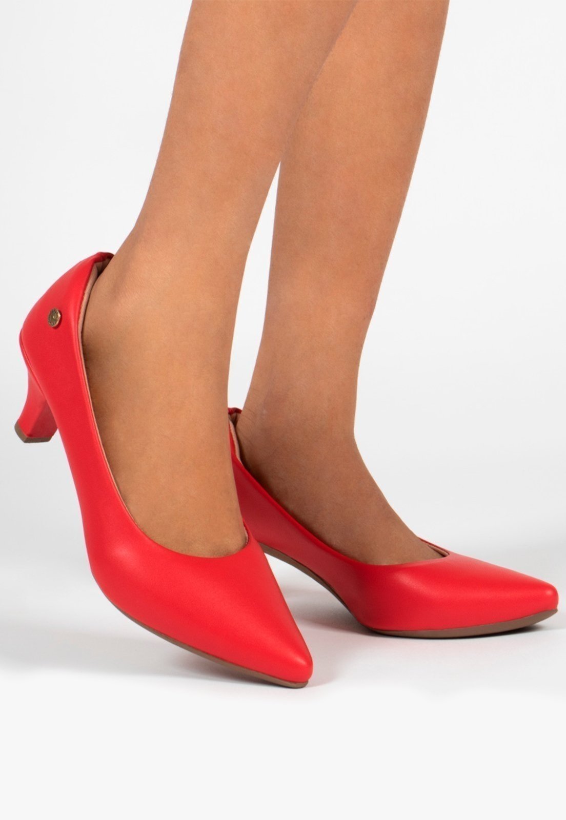 Vista 3 Scarpin Feminino Takata Salto Baixo Fino Clássico Casual TAKATA BY RAFAEL TAKATA vermelho TAKATA BY RAFAEL TAKATA vermelho
