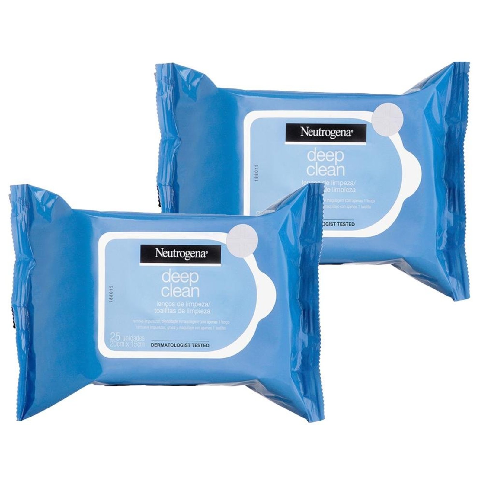 Kit Neutrogena deep Clean intensive Lenço demaquilante - 2 Unidades