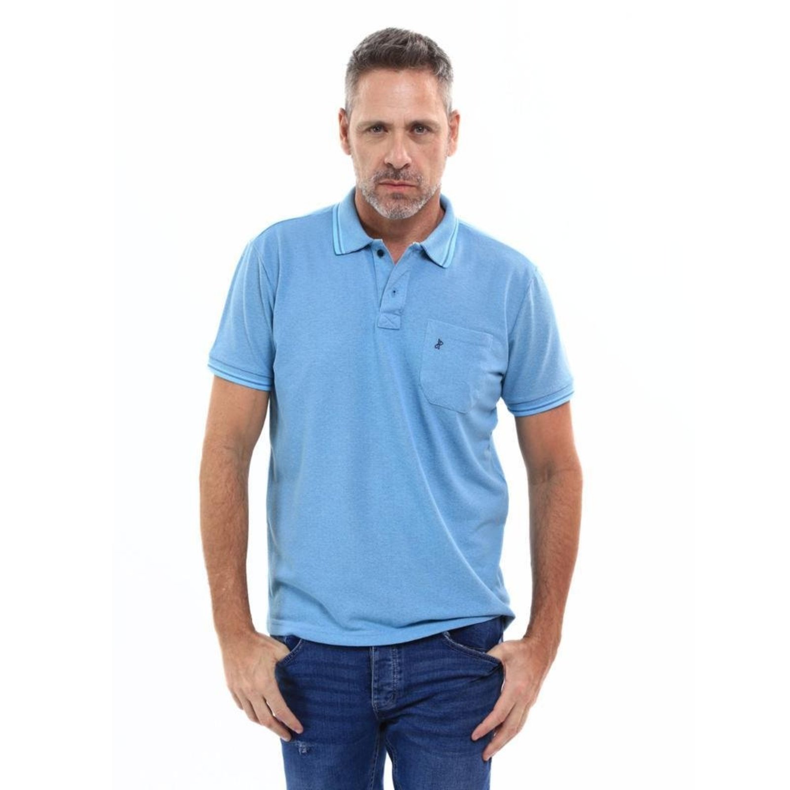 Camisa Polo Masculina Com Bolso Dia a Dia