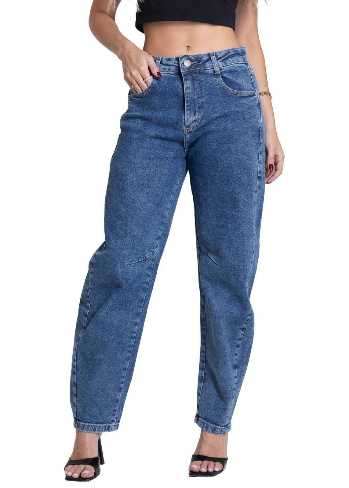 Calça Jeans Sawary Barrel - 282706 - Azul - Sawary