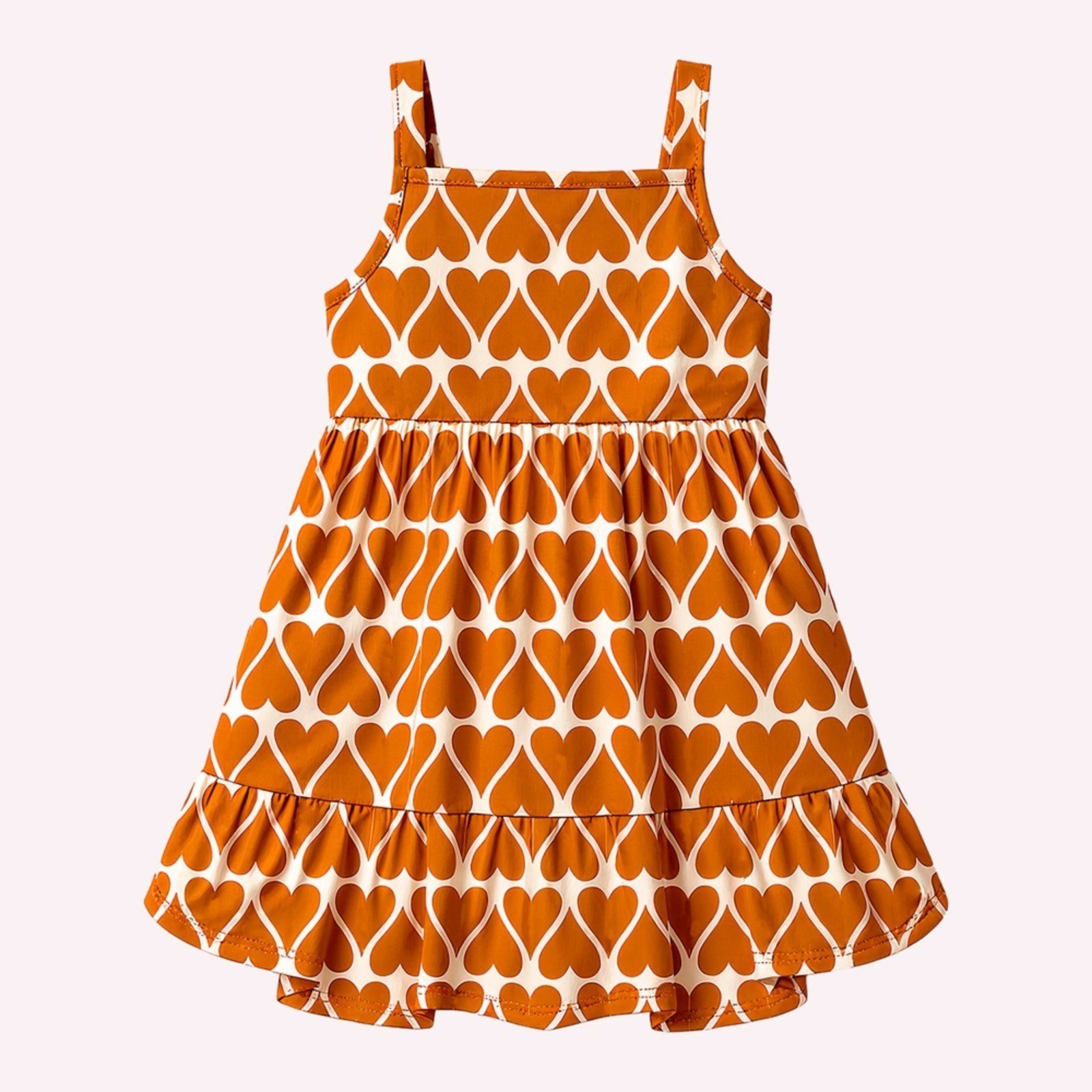 Vista 2 Infantil - Vestido Menina em Corações Kyly amarelo