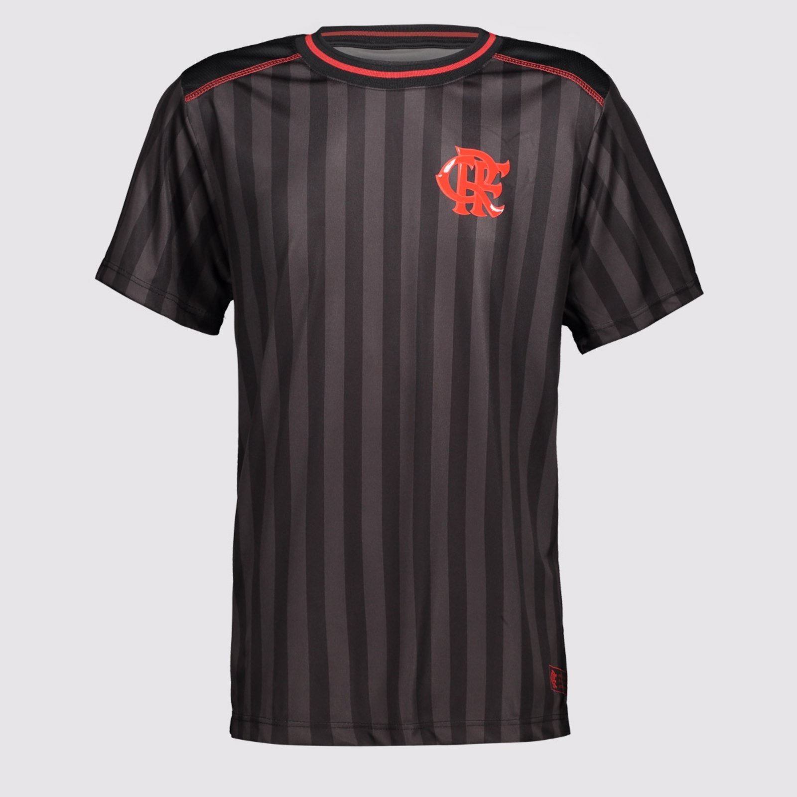 Camisa Flamengo Dry Sublimada Juvenil Listrada Preta