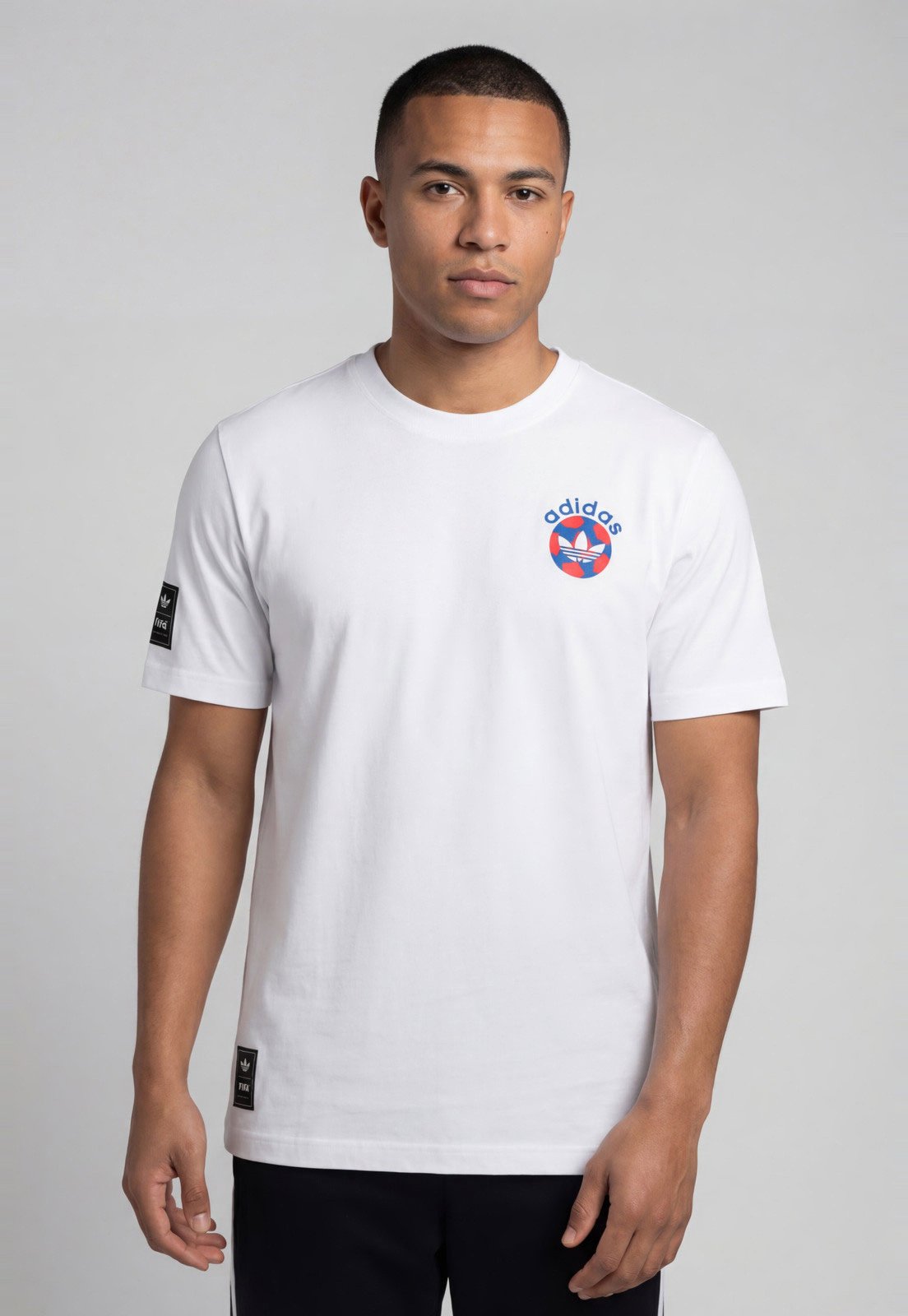 Camiseta Masculina Adidas FTBL GFX Branca