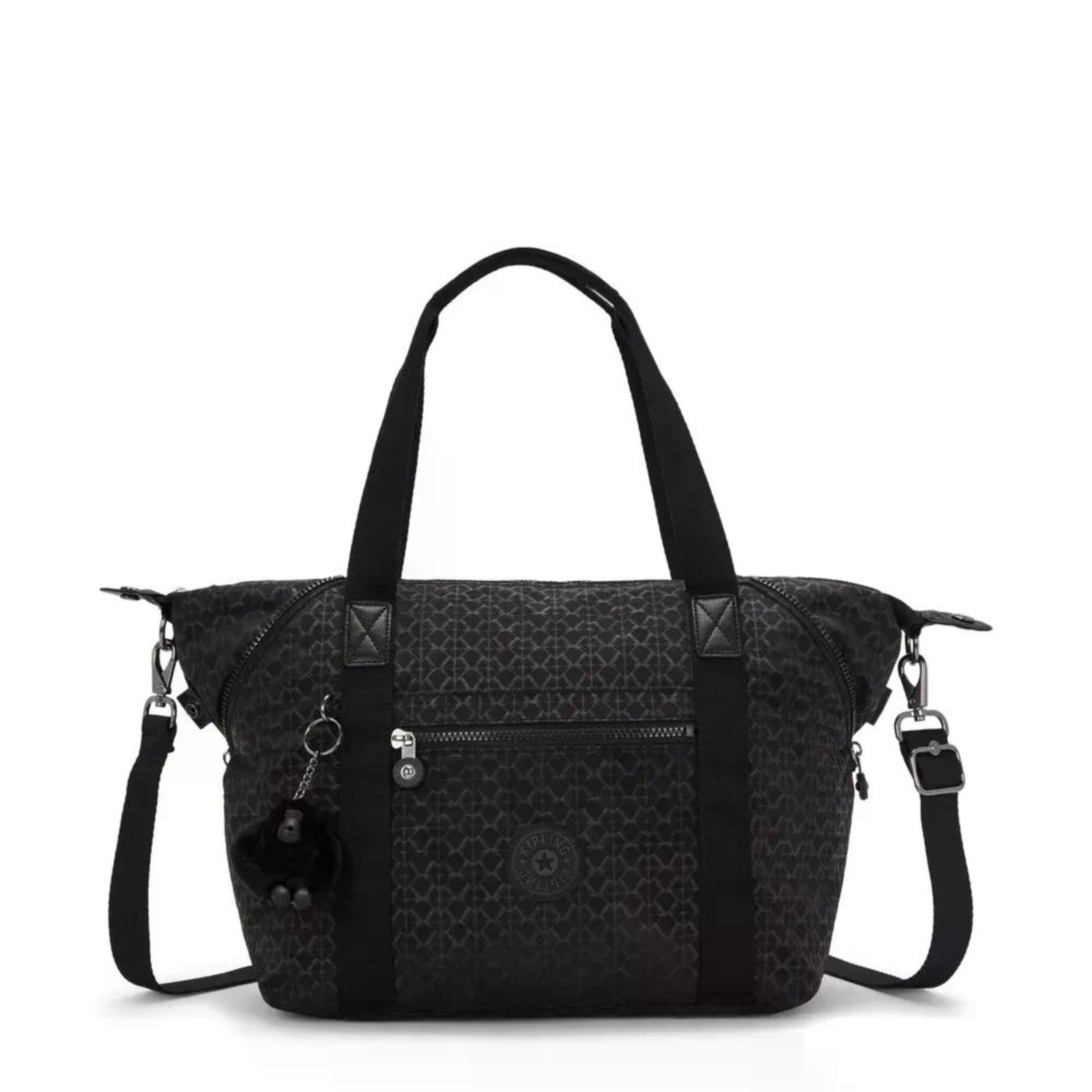 Vista 2 Bolsa Kipling Art Signature Emb preto preto