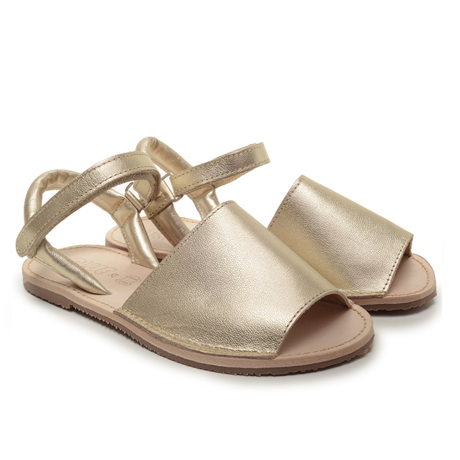 Vista 2 Infantil - Sandalia Menina Blue Beatrice Couro Ouro Velho Blue Infantis ouro velho blue
