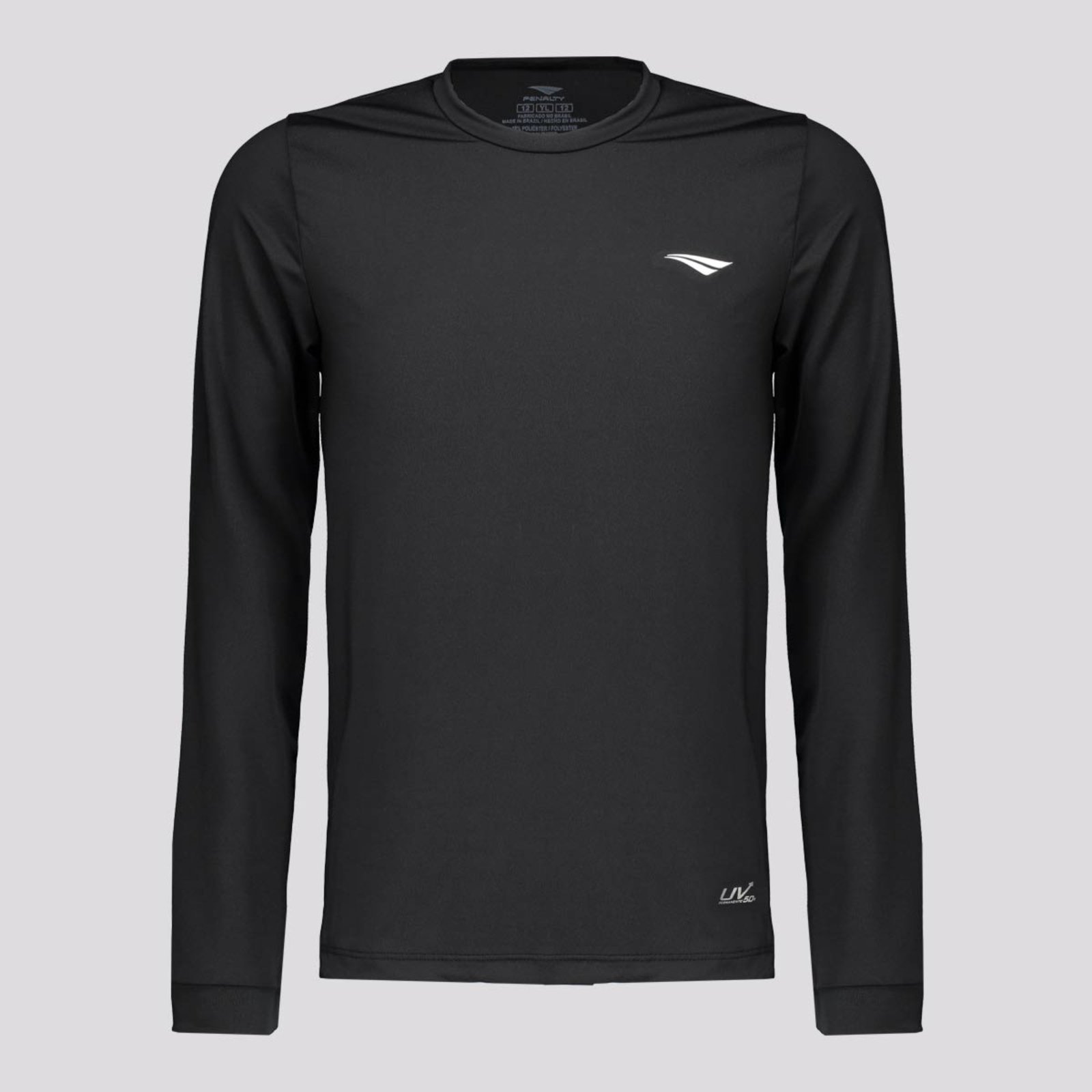 Camisa Térmica Penalty Skin UV Manga Longa Juvenil Preta