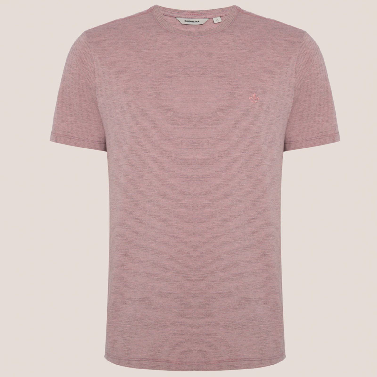 Camiseta Dudalina Mini Listras Pr26 Rosa Claro Masculino
