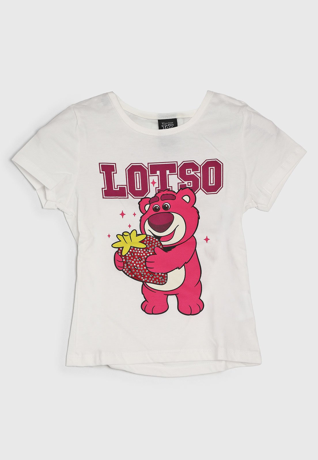Infantil - Camiseta Brandili Estampa Lotso Branca