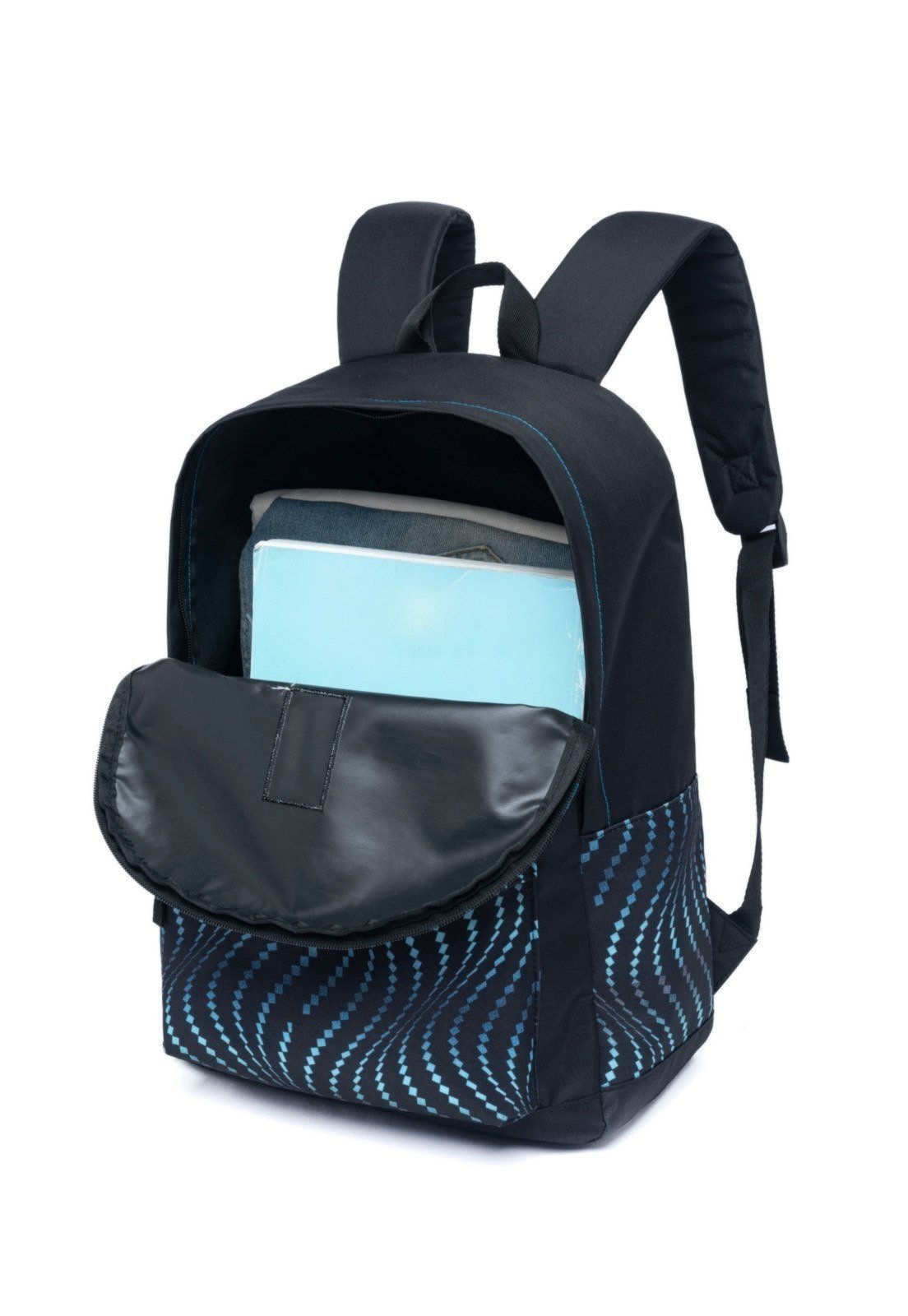 Vista 3 Infantil - Mochila Bolsa Escolar Spector Espaçosa Casual Moderna Resistente Masculina preto Spector preto