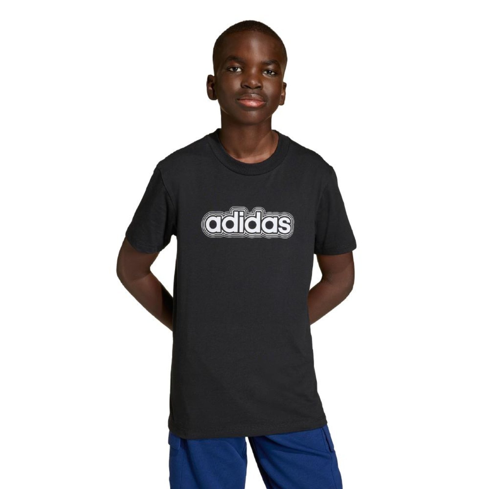 Camiseta Essentials Adidas Sportswear Preto - Miniatura 4