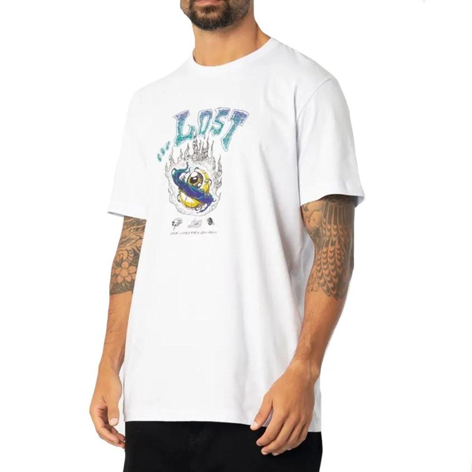 Camiseta Lost Saturn Eye WT25 Masculina Branco