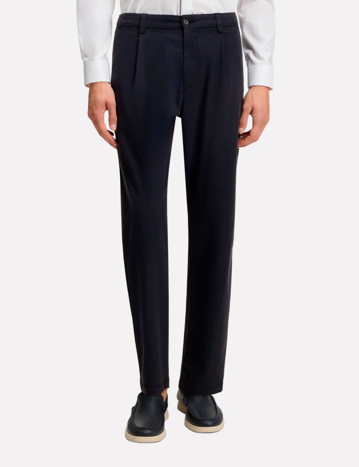 Calça Hugo Boss Masculina Tapered Fit C-Kerin-PL Azul Marinho