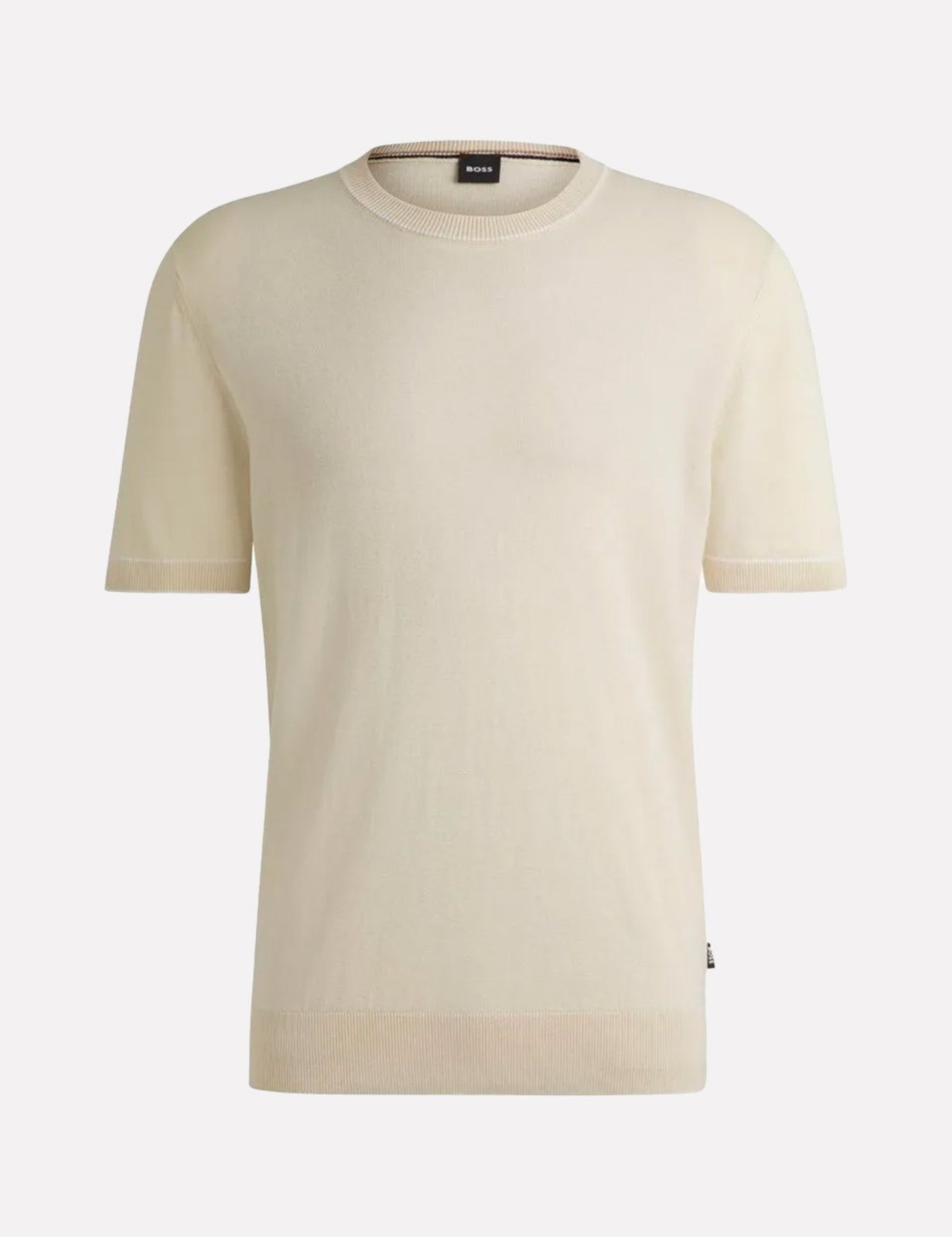 Camiseta Hugo Boss Masculina Regular Tricot H-Jianfranco Off White