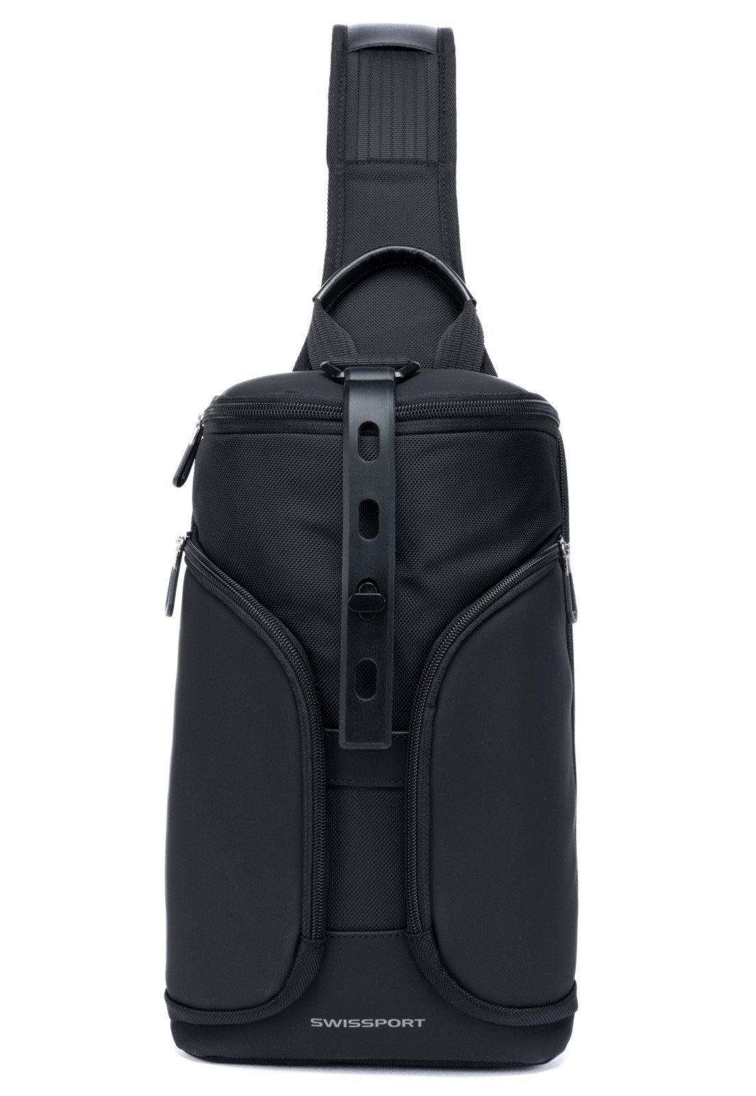 Mini Mochila Transversal Shoulder Bag Swissport Antifurto Preta