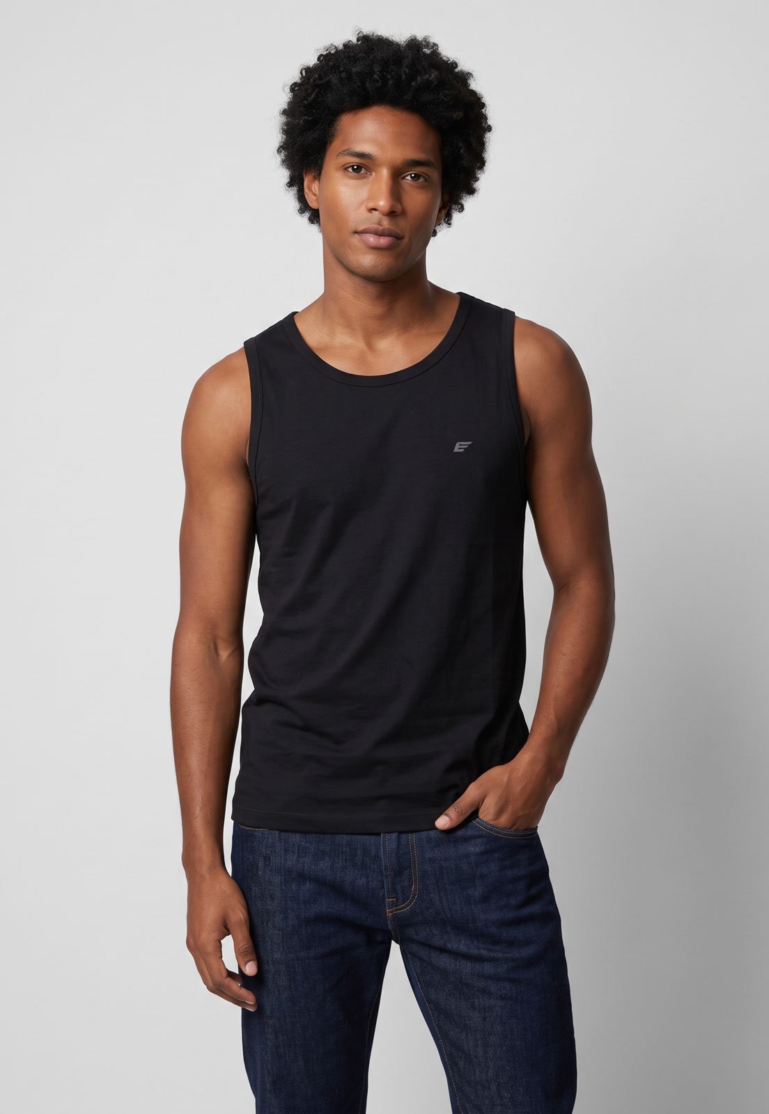 Regata Masculina Ellus Cotton Fine Easa Preta