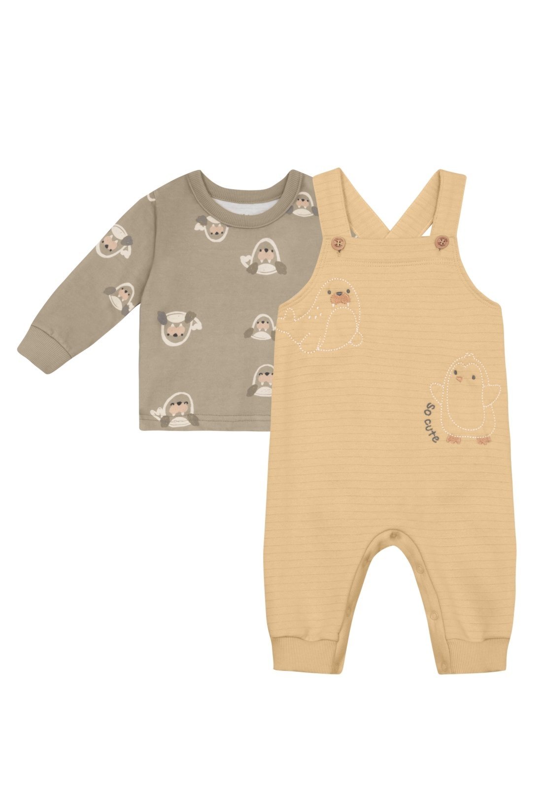 Infantil - Conjunto menino em moletom peluciado Brandili Baby