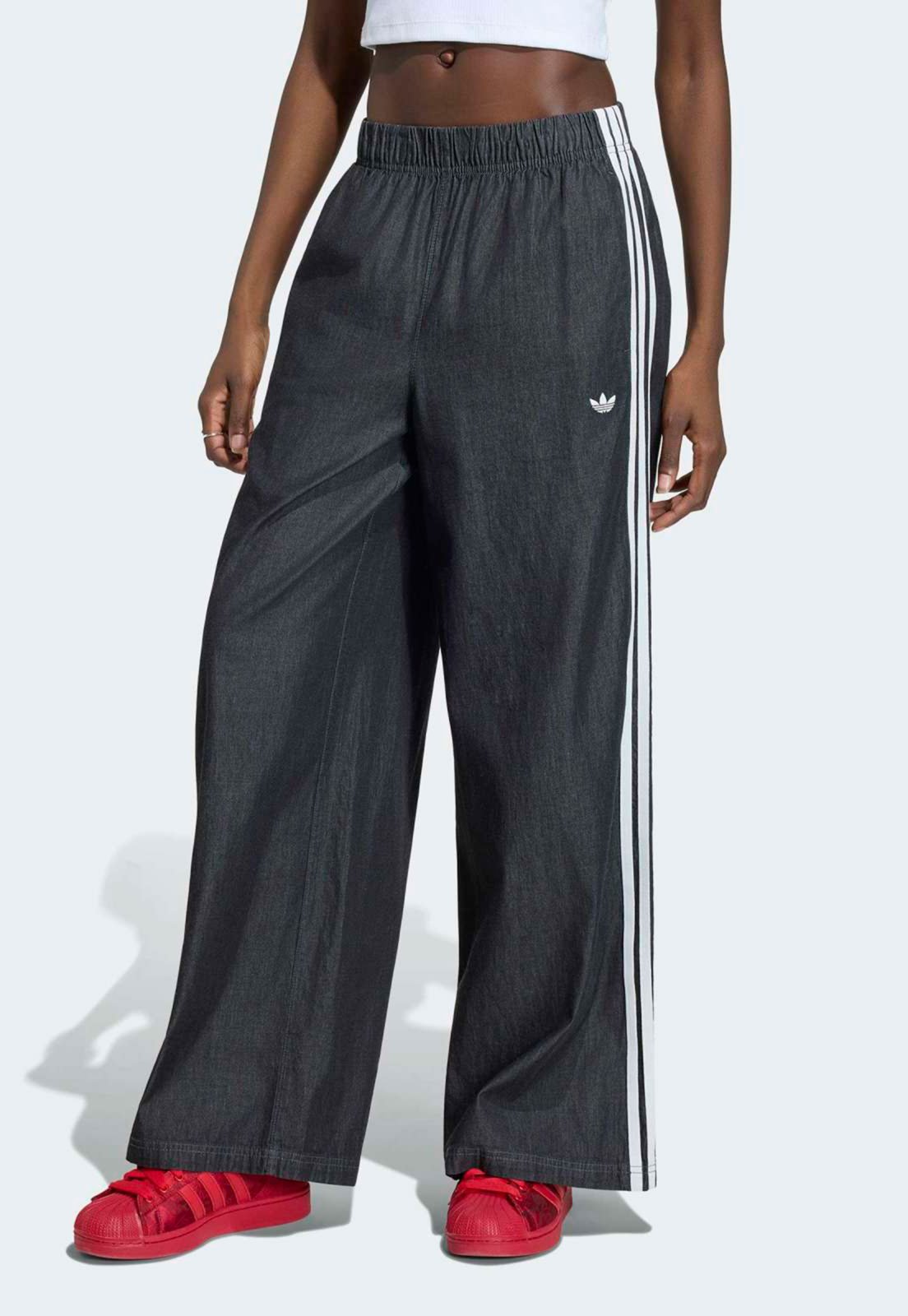 Calça Jeans Feminina adidas Originals Wide Leg Azul