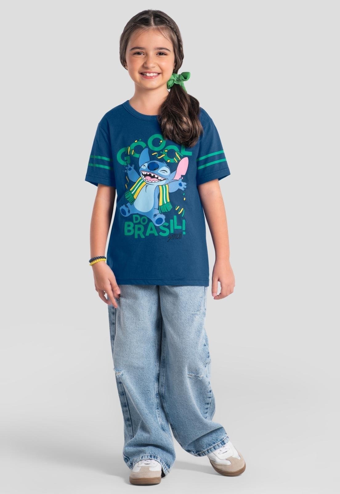 Infantil - Camiseta copa com Stitch Brandili