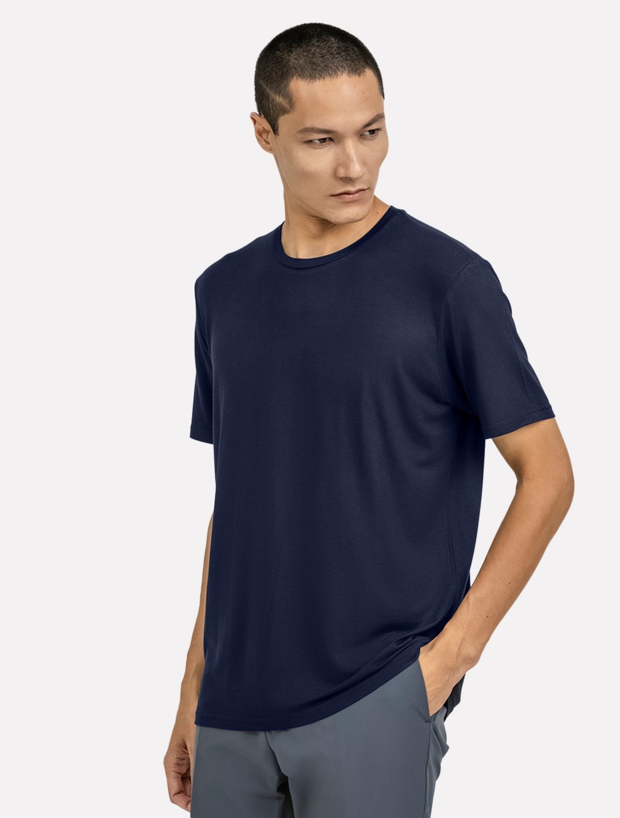 Camiseta K&J Black Regular Premium Modal Flex Azul Marinho