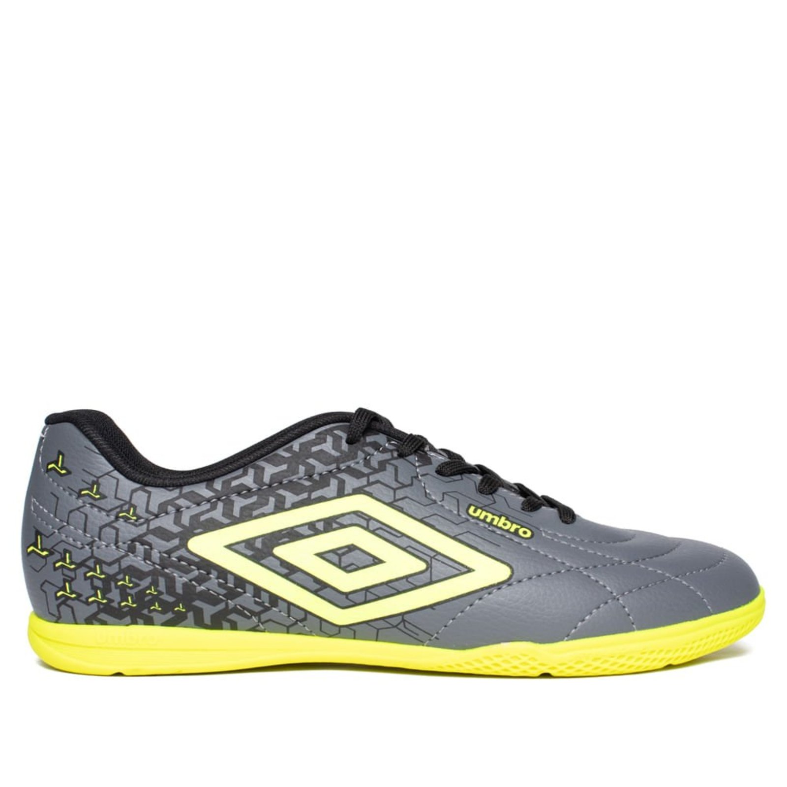 Chuteira Futsal Umbro Class Neo Grafismos Cinza/Verde