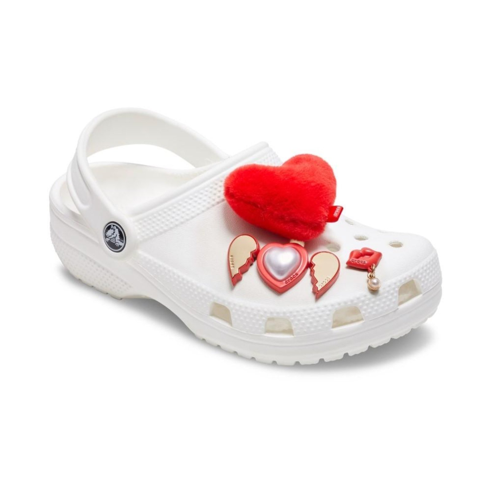 Vista 3 Infantil - Jibbitz™ Dia dos Namorados Pack com 5 Peças Crocs branco