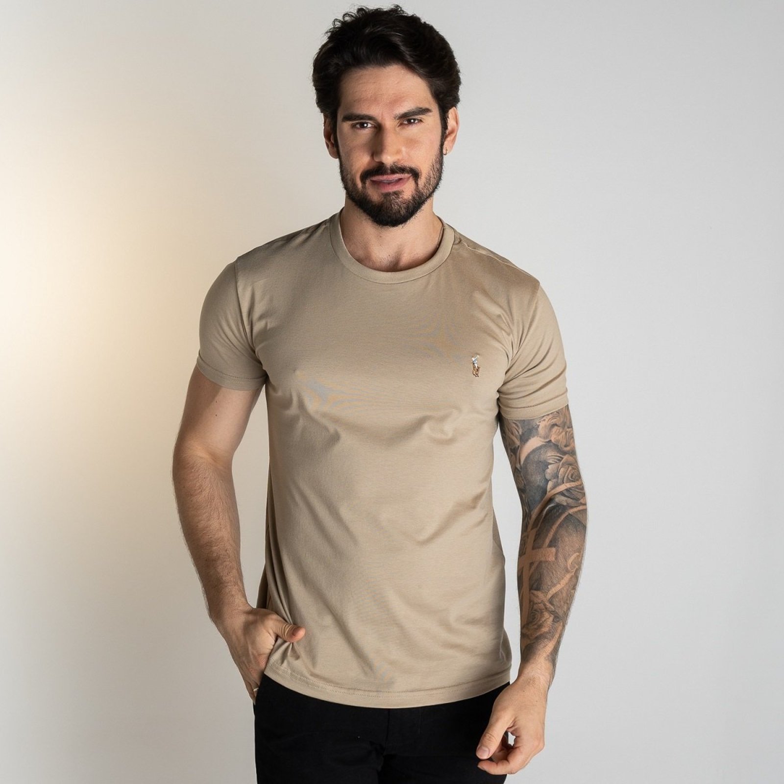Camiseta RL Pima Colored Cáqui