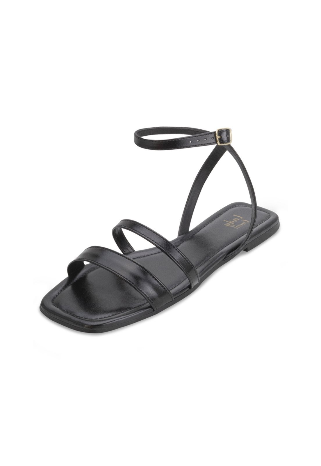 Sandália Rasteira Lady Queen AM24-30012 Preto