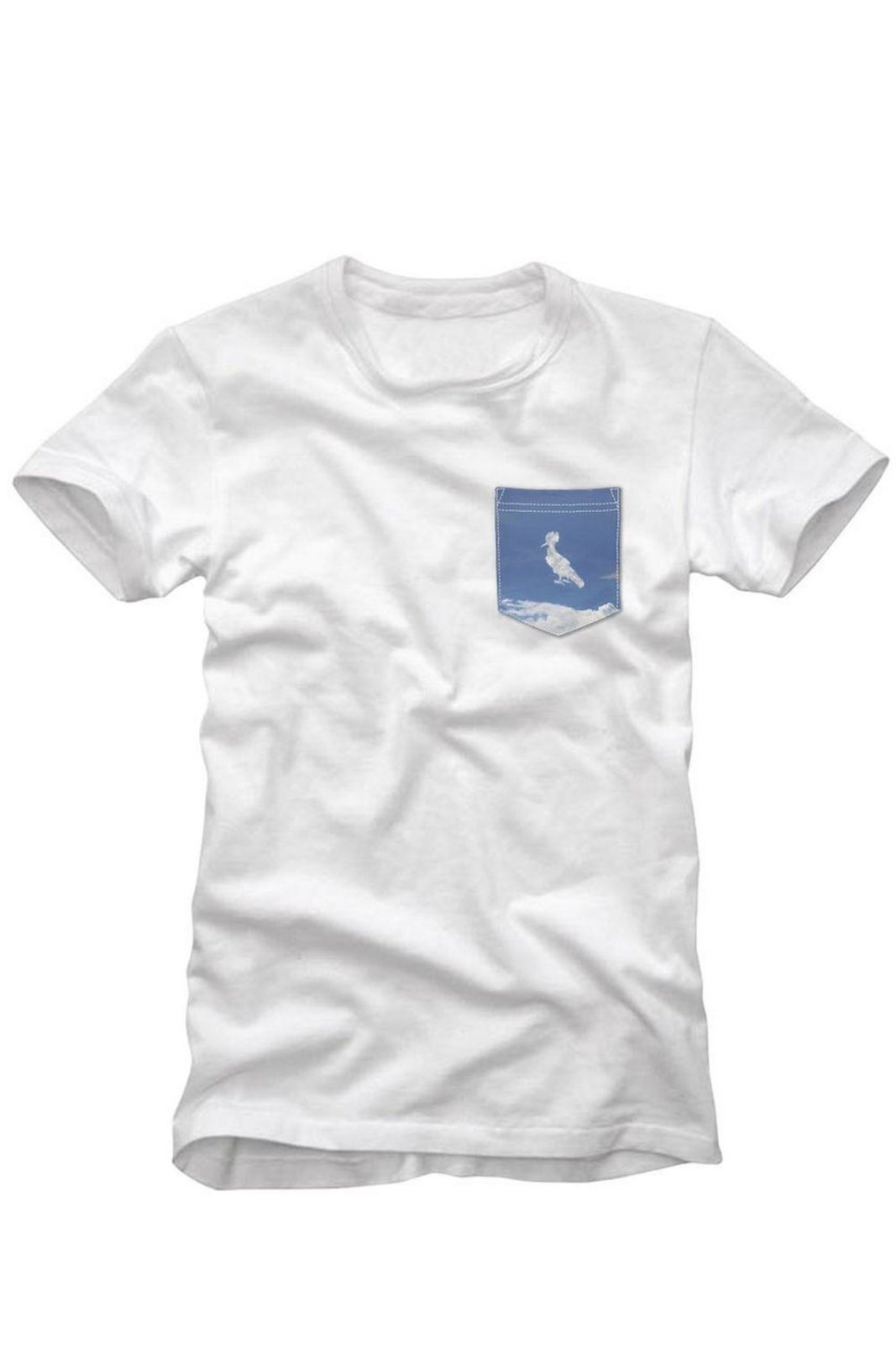 Infantil - Camiseta Bolso Sb Pica Pau Nuvem Reserva Mini Branco
