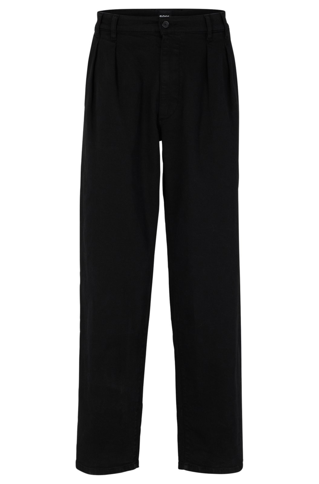 Calça Jeans De Perna Larga Em Denim Stretch Confortável Preto - 35/32