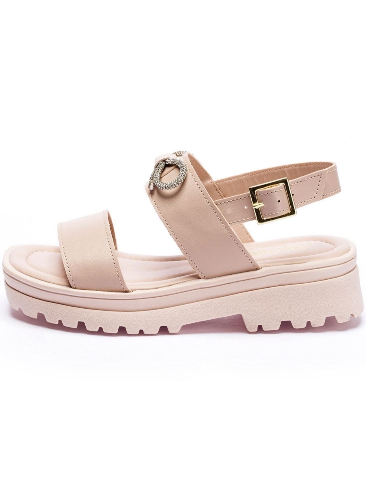 Infantil – Sandália Feminina Tininha Laço Strass Nude