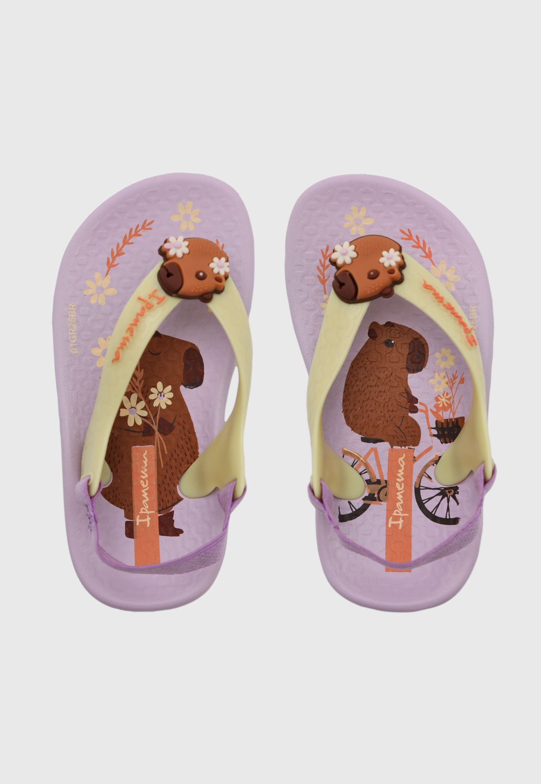 Vista 2 Infantil - Chinelo Ipanema Capivara Baby Ipanema Kids lilás Ipanema Kids lilás