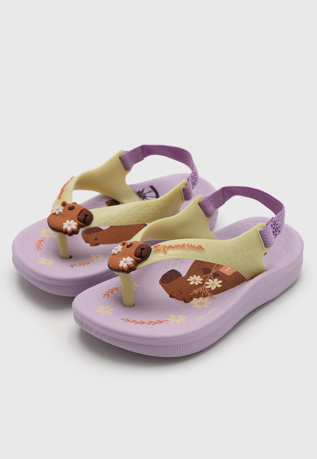 Vista 3 Infantil - Chinelo Ipanema Capivara Baby Ipanema Kids lilás Ipanema Kids lilás