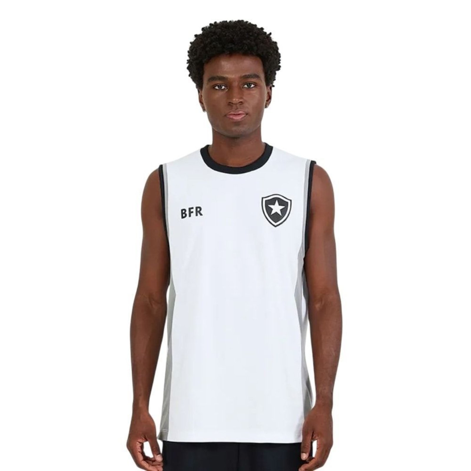 Regata Braziline Botafogo Vibração Masculina - Branco - braziline