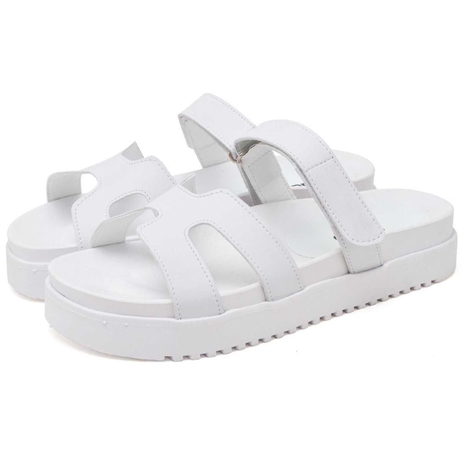 Sandália Plataforma Feminina DUBUY 2054FG Branco