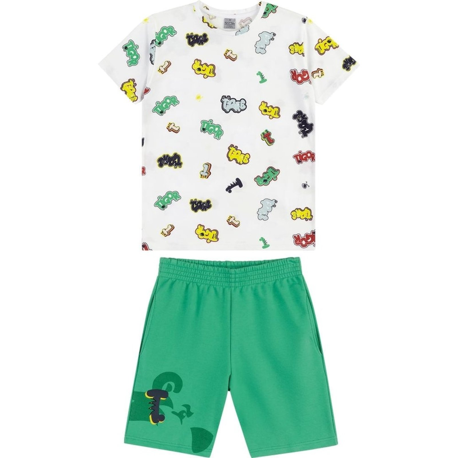Infantil - Conjunto Curto Estampado Menino Tigor T. Tigre