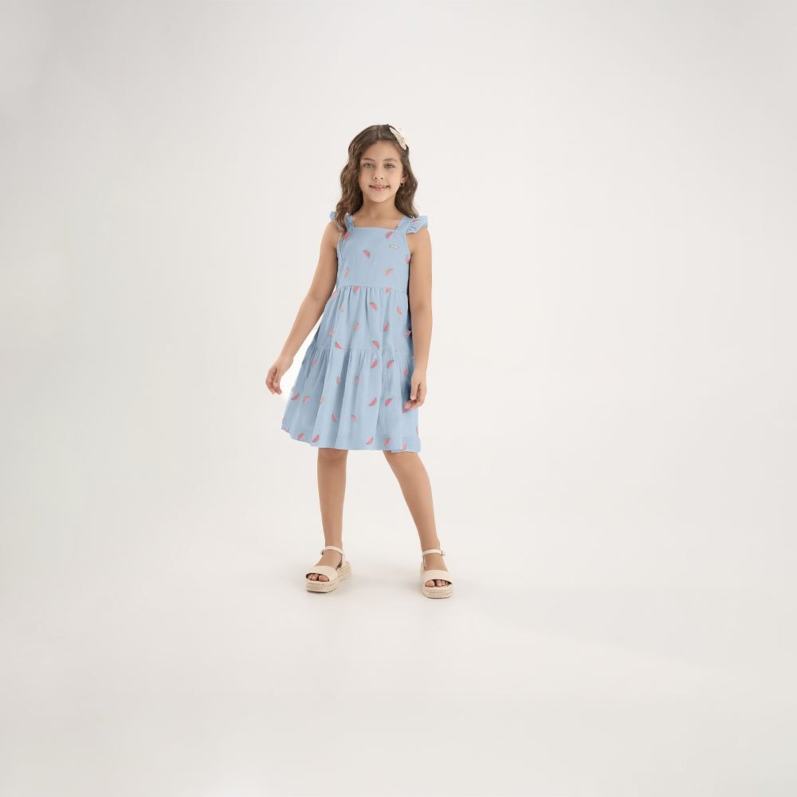 Infantil - Vestido Azul Pulla Bulla Menina - 53818-69