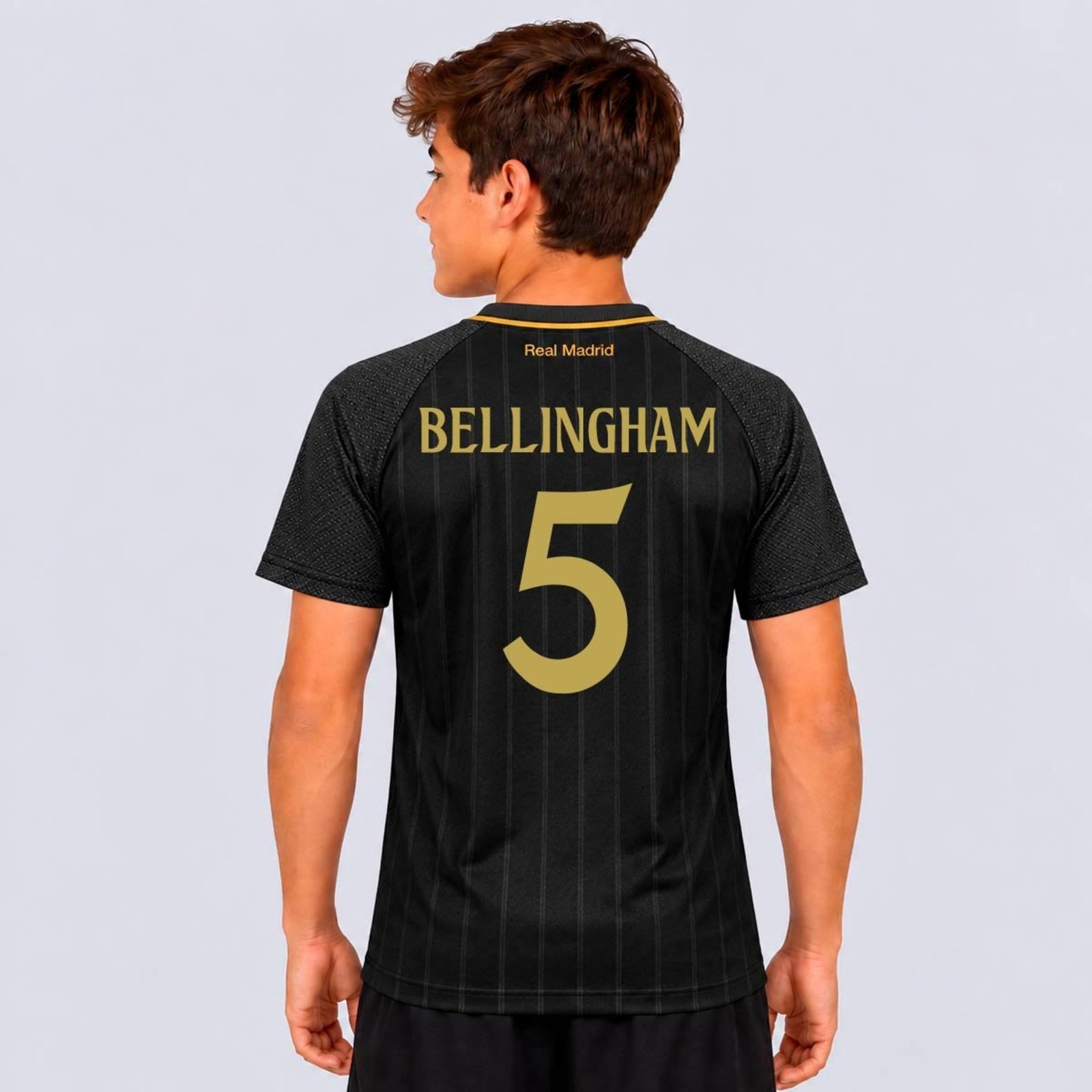 Camisa Real Madrid Lenda Preta 5 Bellingham