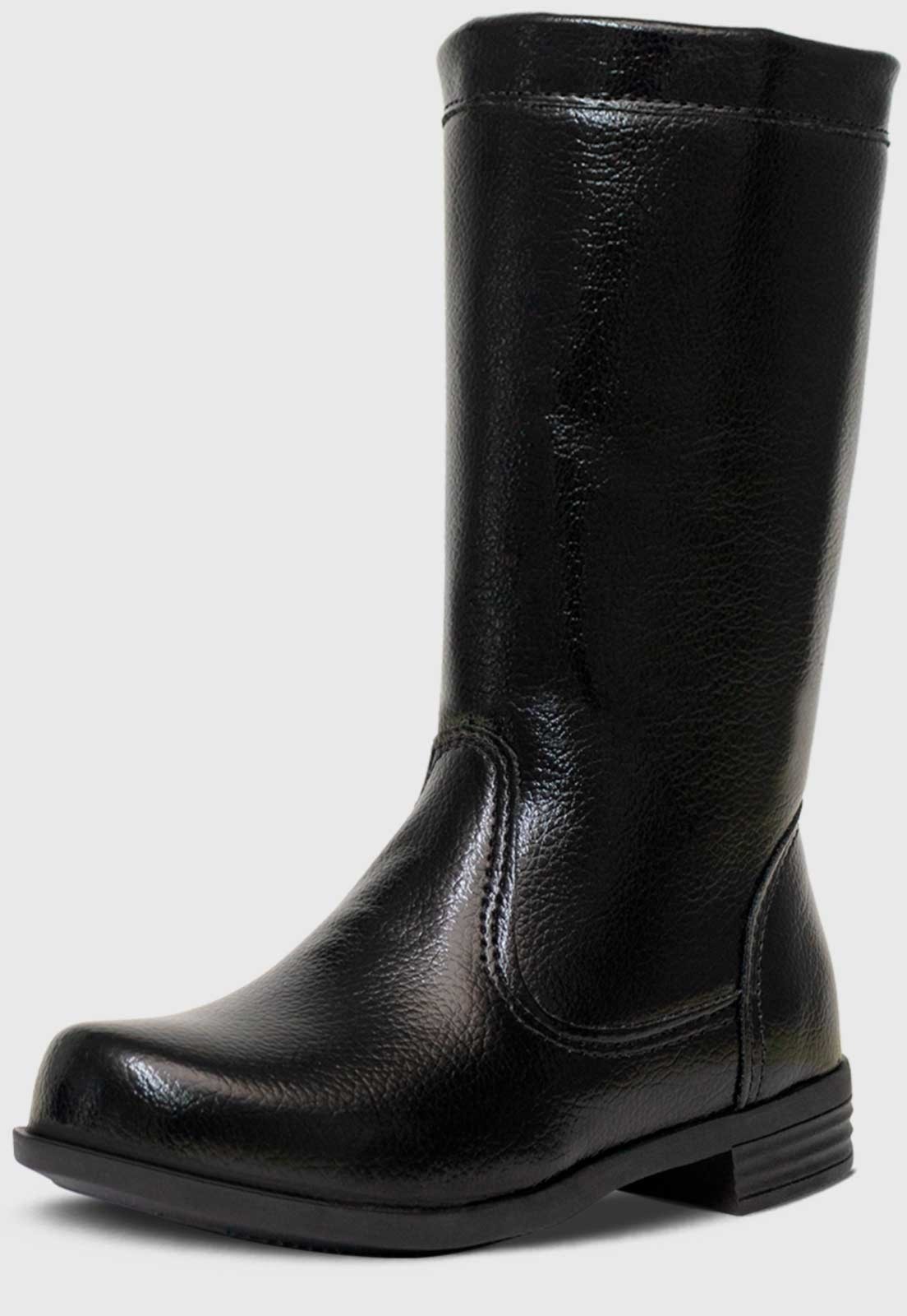 Infantil - Bota Menina Pópidi Cano Alto Preto