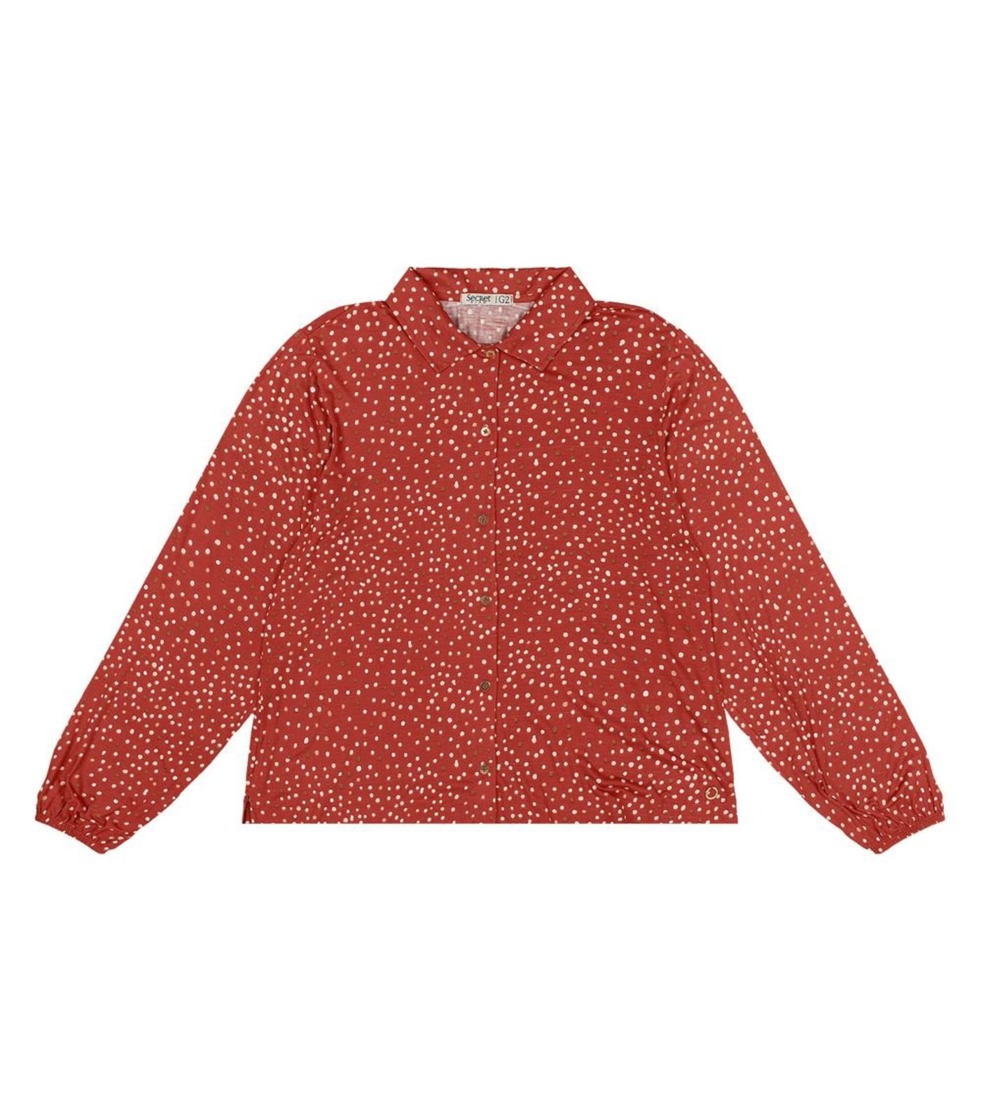 Camisa Plus Size Manga Longa Secret Glam Vermelho