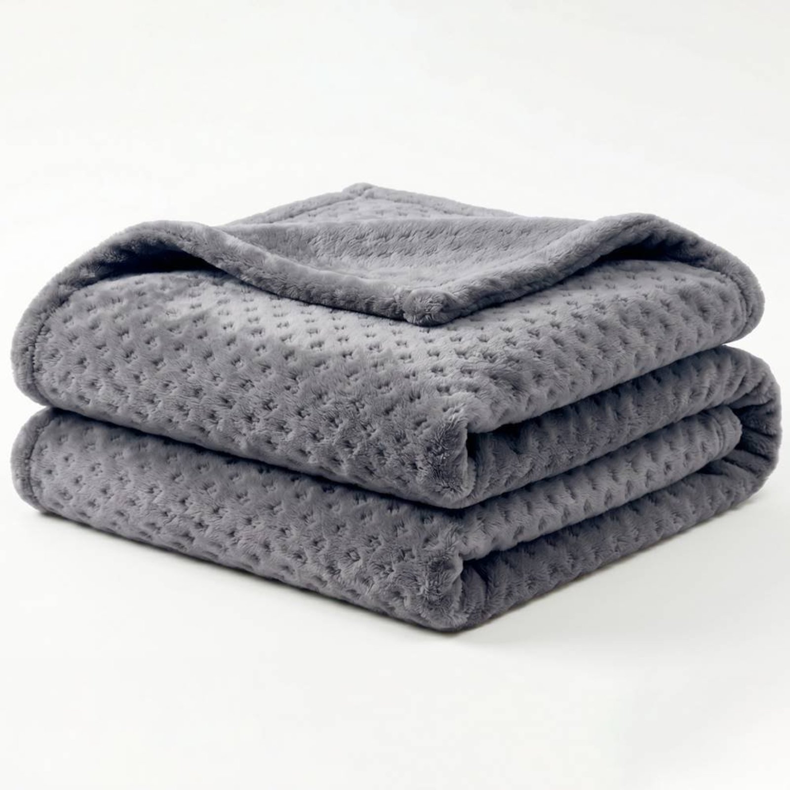 Manta Queen Casa Modelo Enxovais Flan Soft Texturizada Cinza 260g/m² - 1 PEÇA