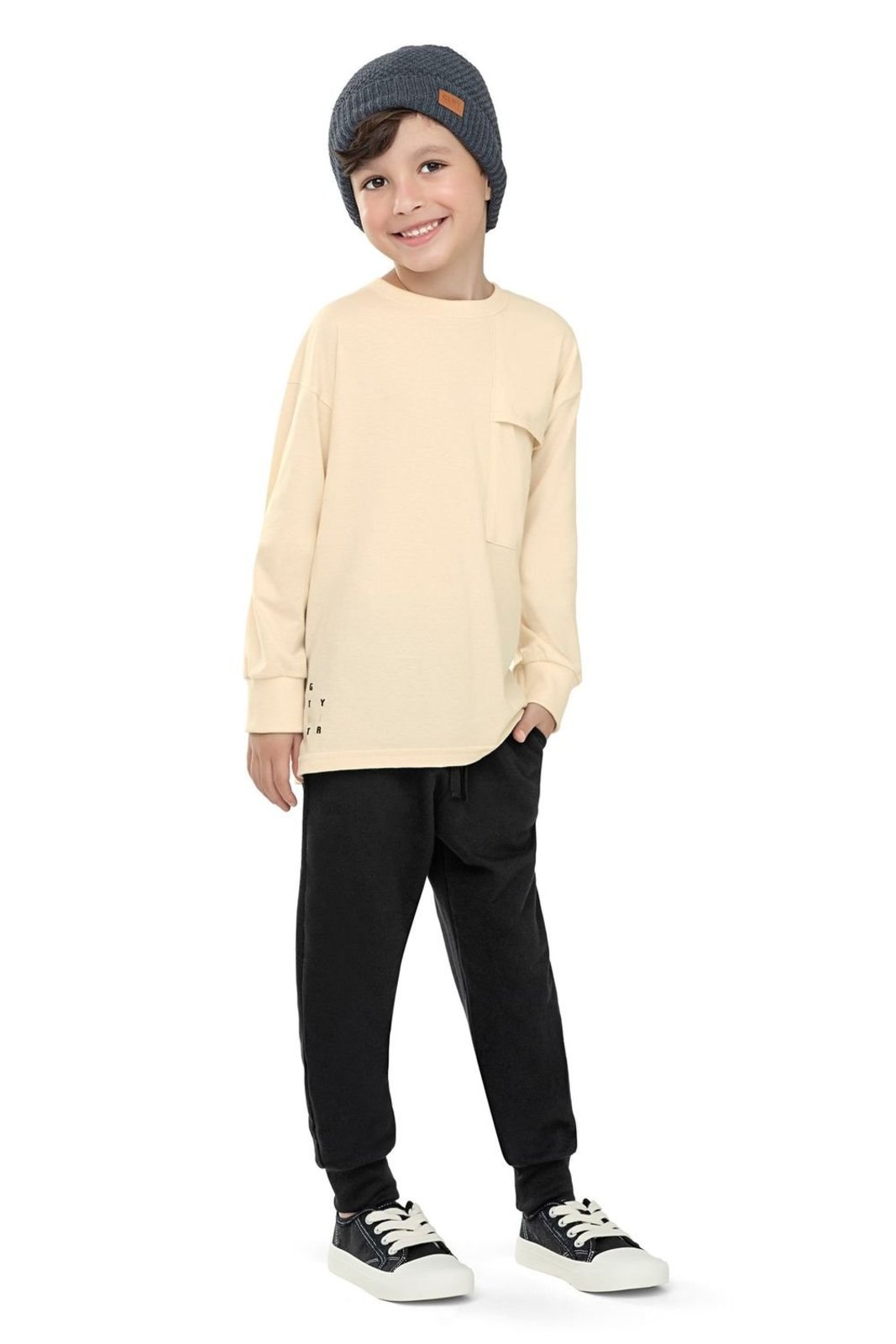 Infantil - Conjunto Longo Menino Urbano Colorittá Bege