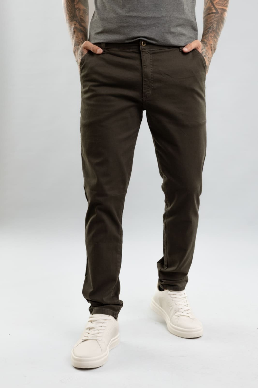 Calça Sarja Skinny Masculina Color Sport Fino Bolso-Faca Dialogo Verde