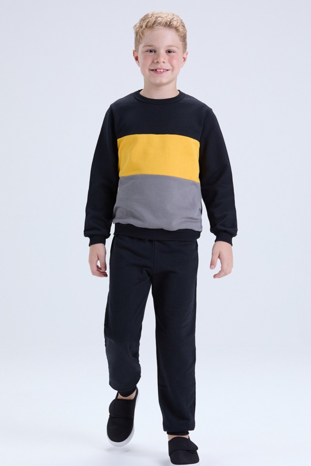 Vista 2 Infantil - Conjunto de Inverno Masculino Moletom Tricolor VIDA COSTEIRA verde VIDA COSTEIRA verde