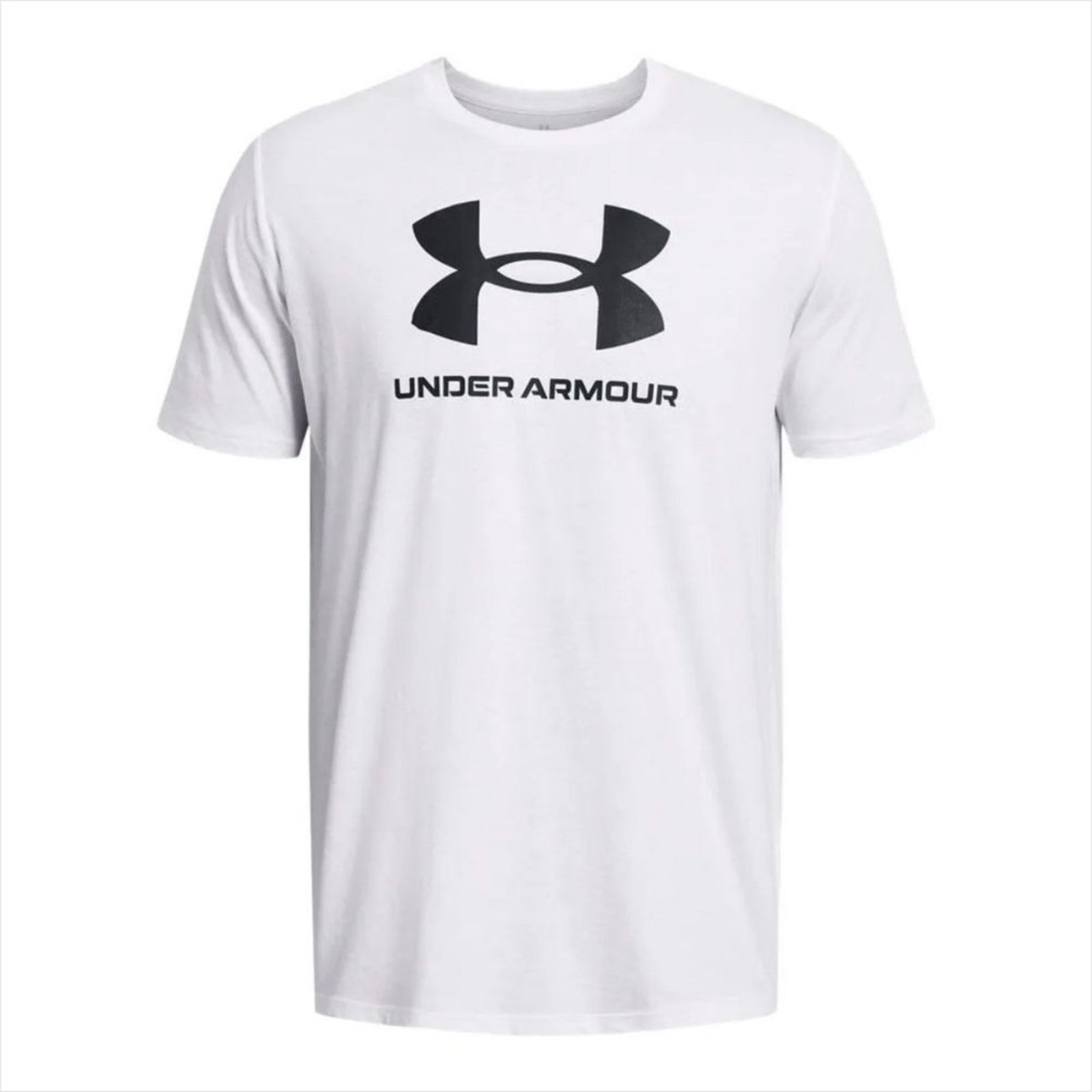 Camiseta Under Armour Sportstyle Charged Cotton Masculina – Branco/Preto