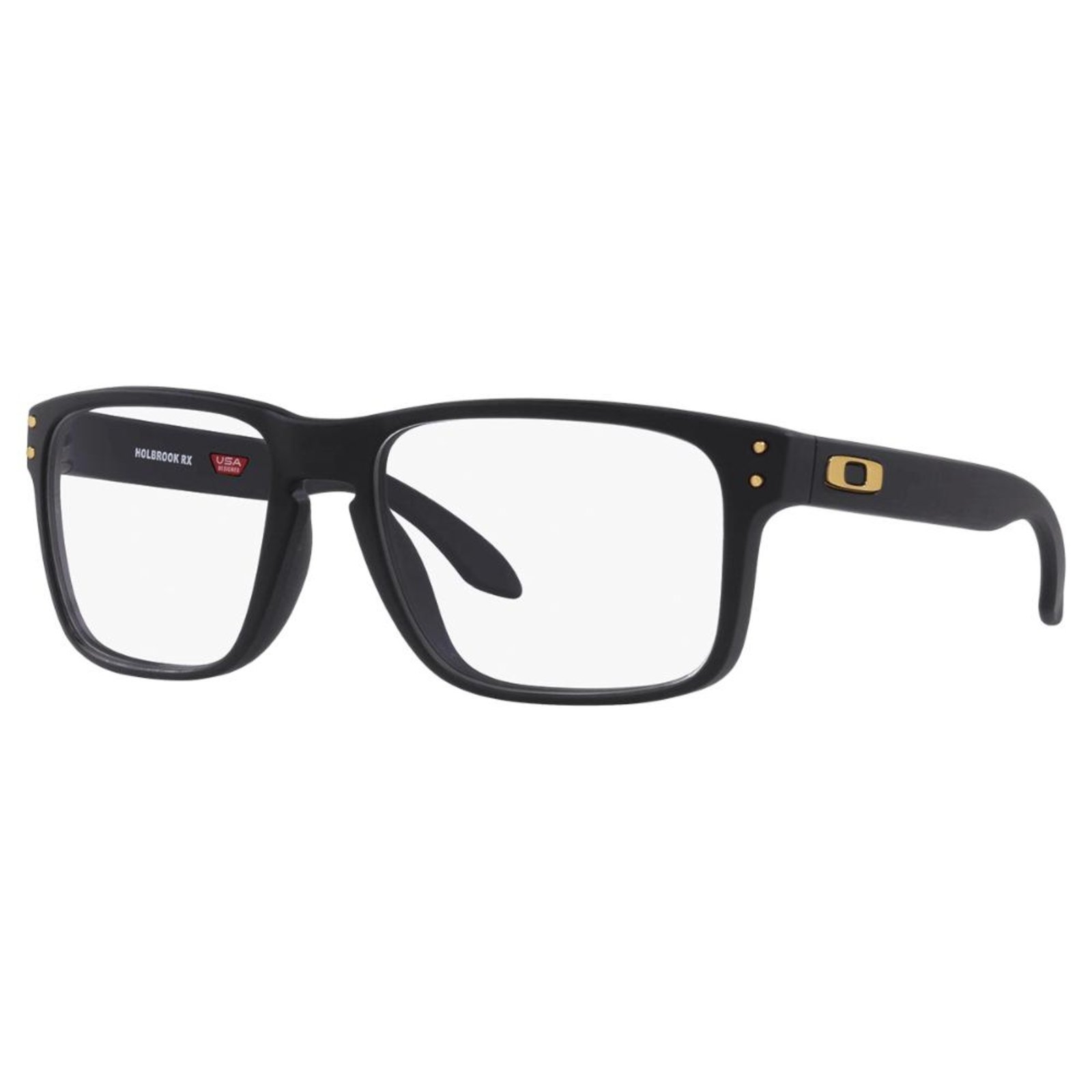 Óculos Para Grau Oakley Holbrook Rx Satin Black Gold Pin