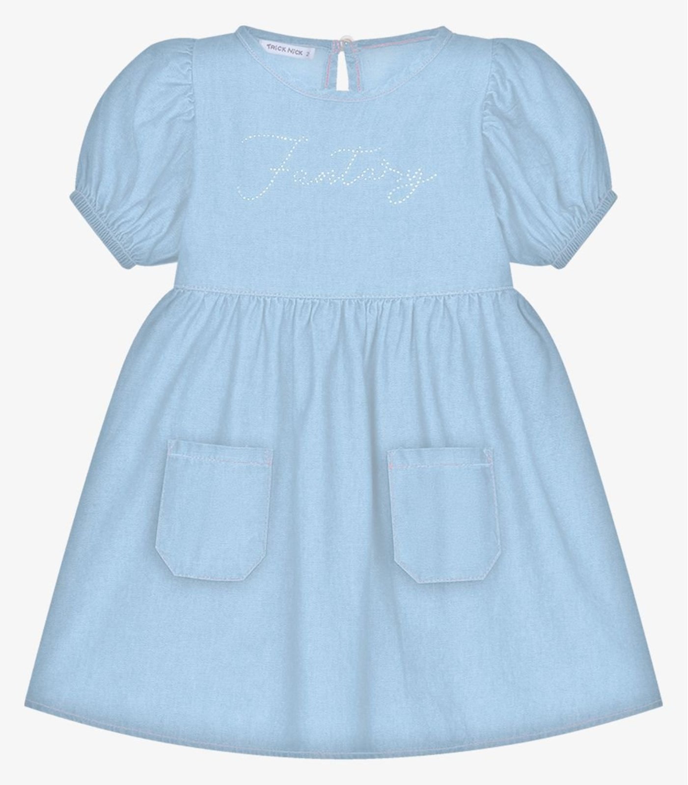 Infantil - Vestido Jeans Trick Nick Azul