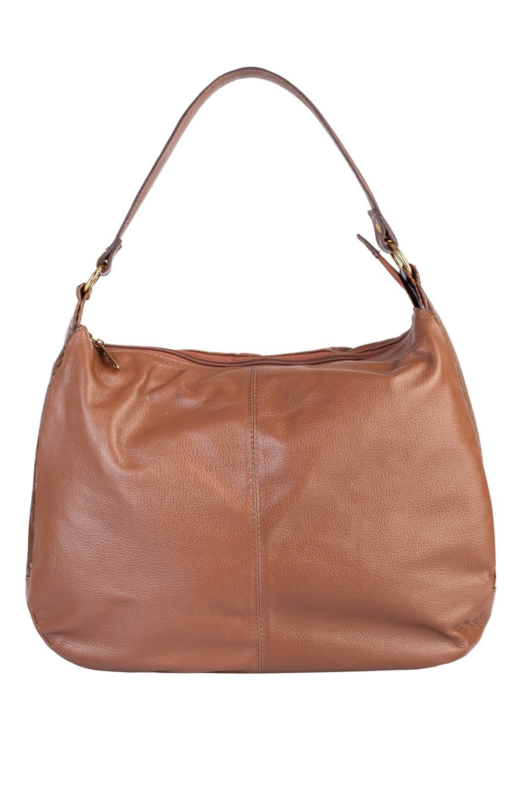 Vista 2 Bolsa Andrea Vinci Saco Grande De Couro Liso Carla - Whisky vermelho Andrea Vinci vermelho