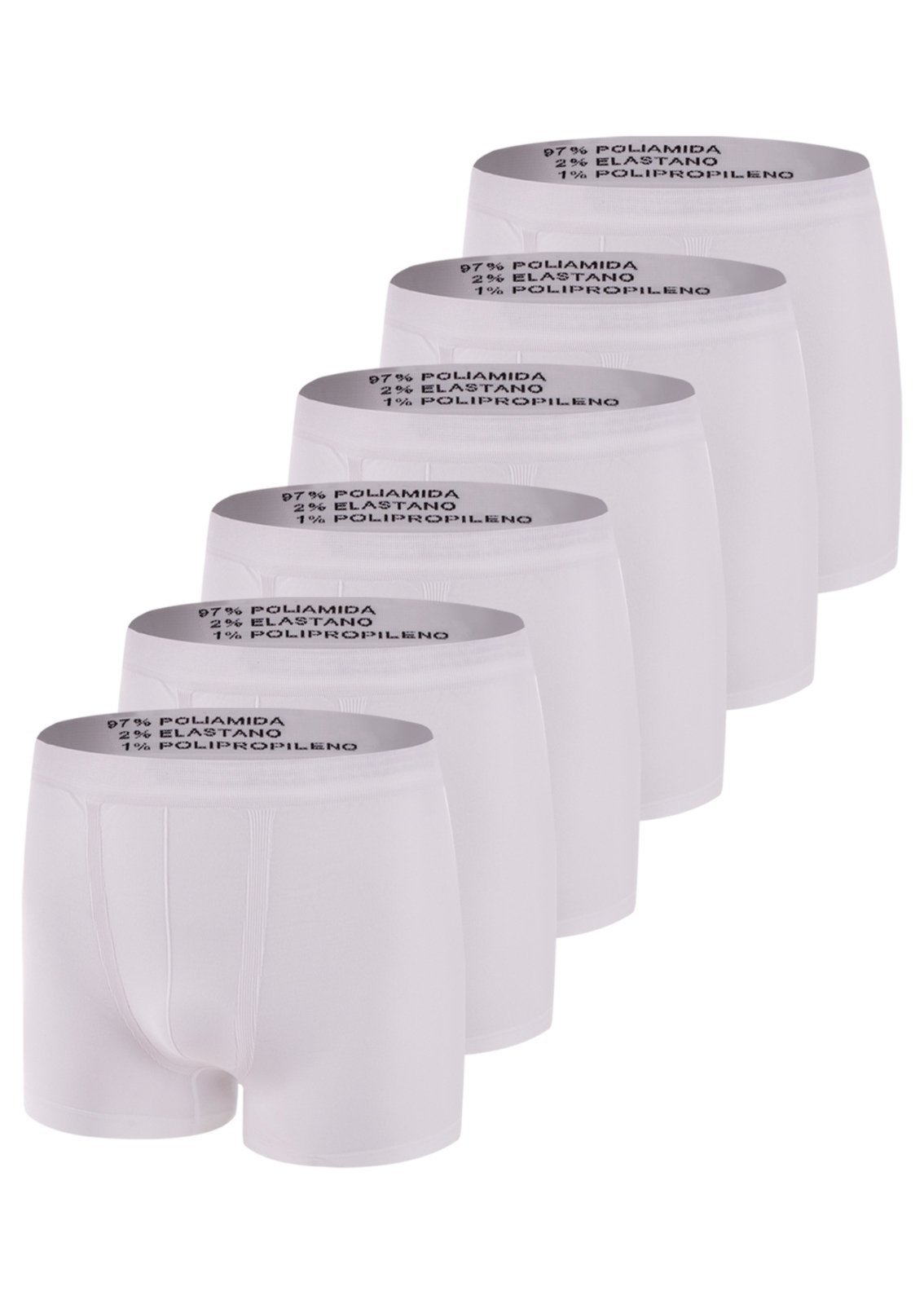 Kit com 6 Cuecas Boxer Trifil 4620 Branco